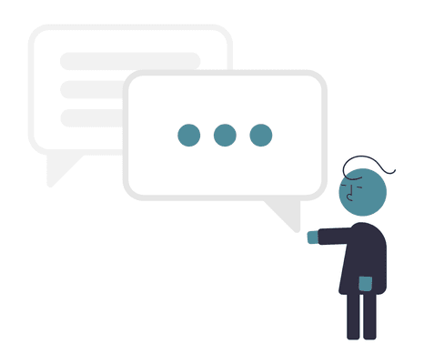 Illustration of a speaking person